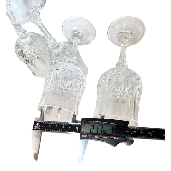 Vintage Crystal Wine Glasses Set Of 4 6.5'' tall Cristal D'Arques-Durand Longcha - Picture 13 of 15